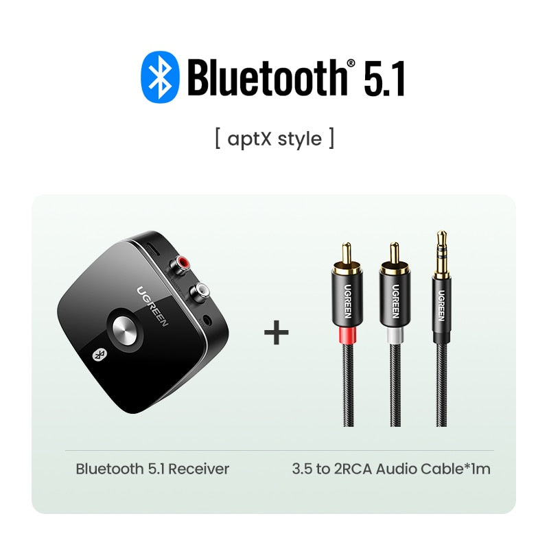 UGREEN Bluetooth RCA Receiver 5.1 aptX HD 3.5mm Jack