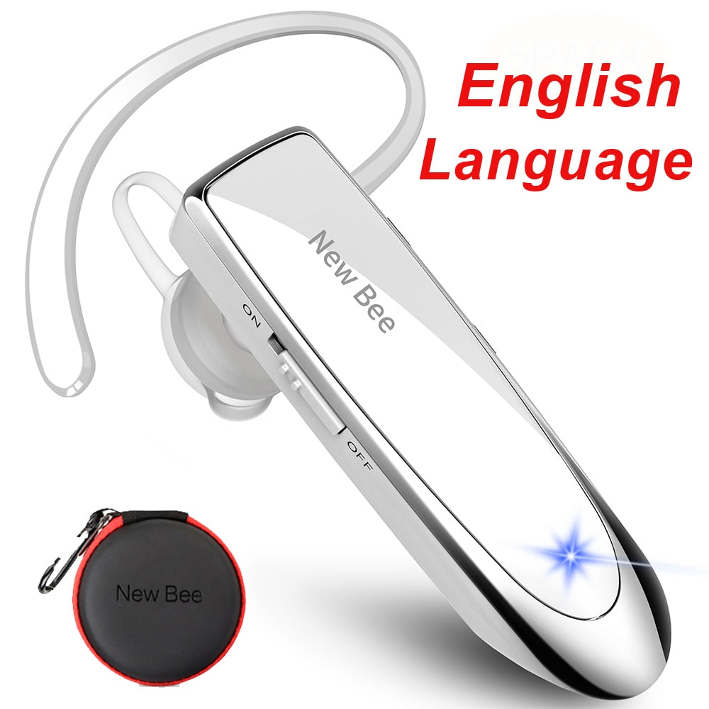 New Bee Bluetooth Headset V5.0 Wireless Earphones