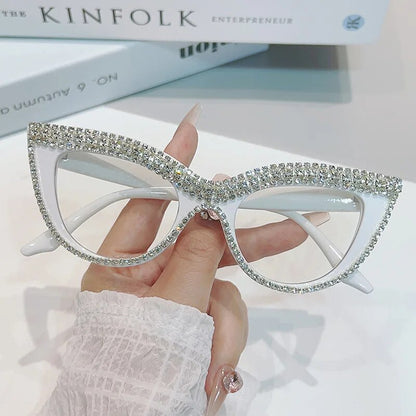 Luxury Crystal Cat Eye Glasses