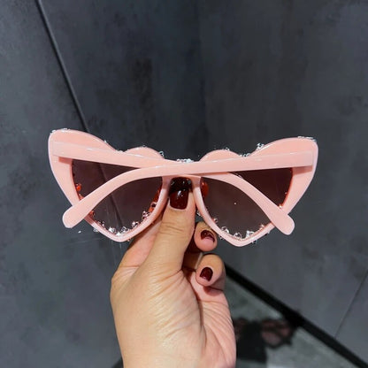 Pink Heart shape Sunglasses