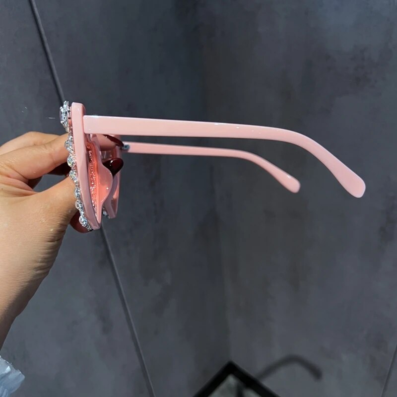 Pink Heart shape Sunglasses