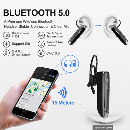 New Bee Bluetooth Headset V5.0 Wireless Earphones