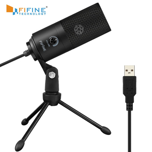 Fifine Metal USB Condenser Recording Microphone For Laptop