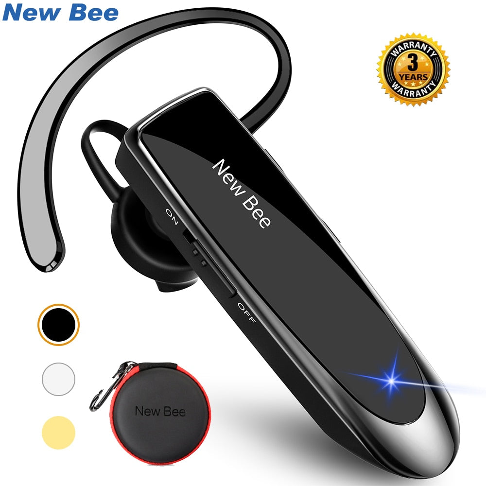 New Bee Bluetooth Headset V5.0 Wireless Earphones